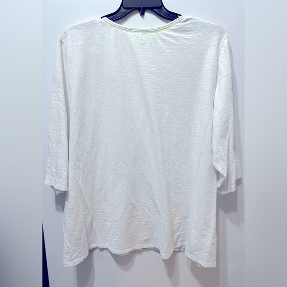 3X Catherine’s 1/2 Sleeve White Graphic Tee - Picture 3 of 5